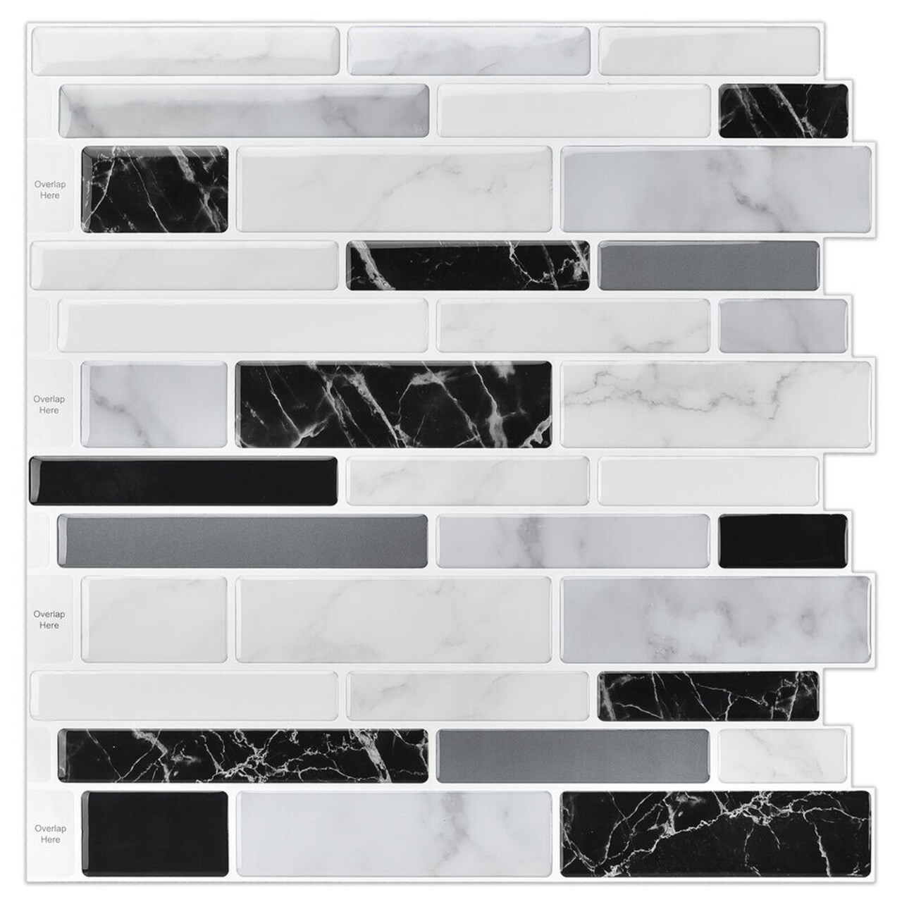 10 Sheet Peel and Stick Tile Backsplash Vinyl 3D Self Adhesive Tile